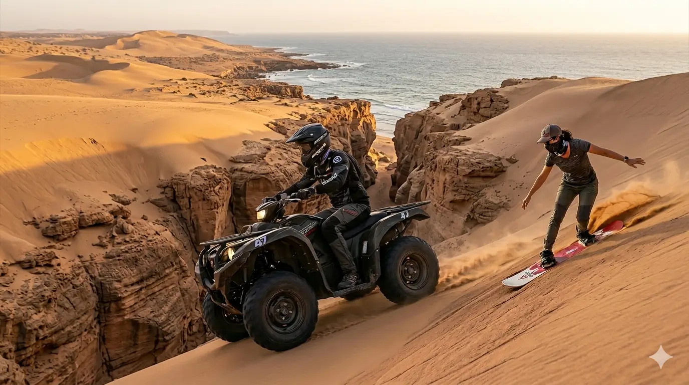 Quad Biking and Sandboarding Timlalin Dunes